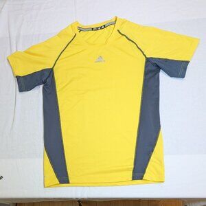 Adidas Medium Climacool Yellow and Gray Shirt Men's Active Workout
